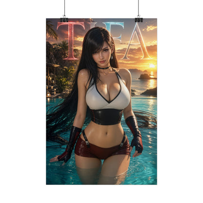 Gaming Room Poster Fantasy Fighter Character Art Wall Decor Collector Print