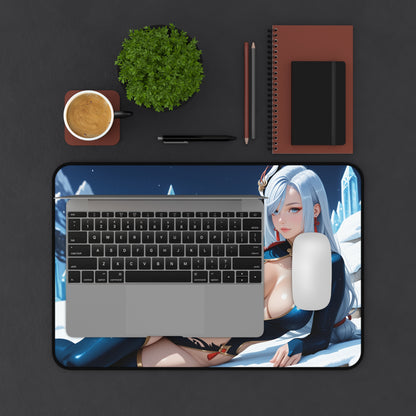 Килимок для столу Shenhe, килимок для миші Genshin Impact Heroine, елегантний ігровий стіл для аніме