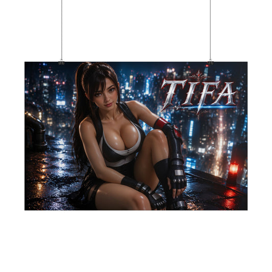 Tifa Lockhart Wall Art Poster PC Gaming Decor Bedroom Collector Print