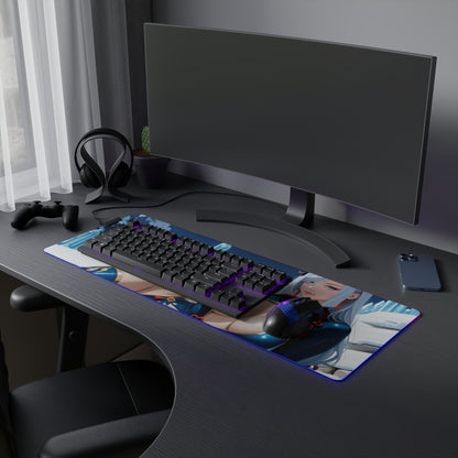 Килимок для столу Shenhe – світлодіодний RGB-підсвітлювальний килимок, ігрова конфігурація з аніме-дівчиною Waifu