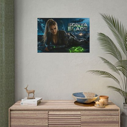 Game Room Decor Sonya Blade Mortal Kombat Poster Character Wall Art Gamer Gift