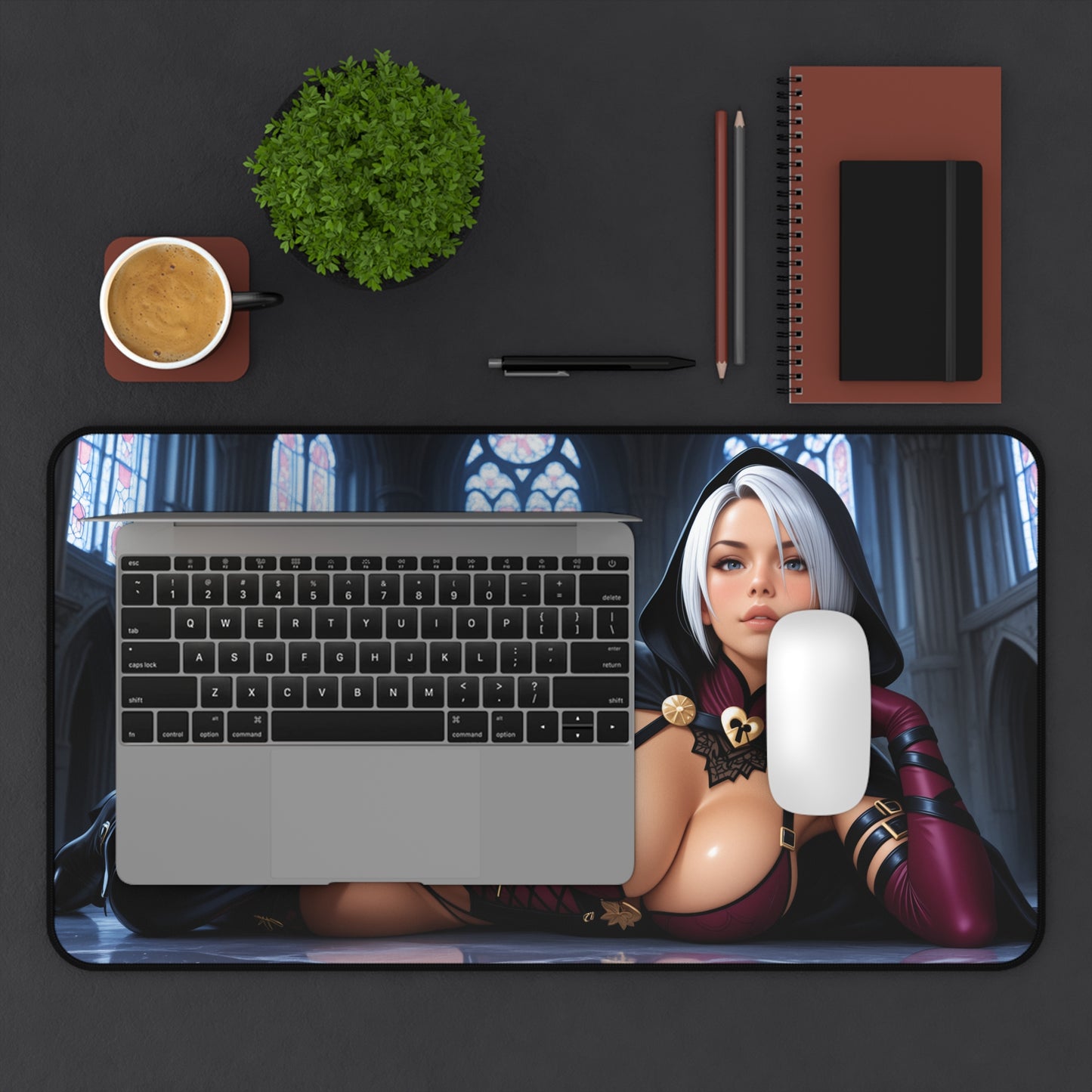 Ivy Valentine Schreibtischunterlage, Soulcalibur Heroine Mauspad, Fantasy Gaming Schreibtisch-Setup