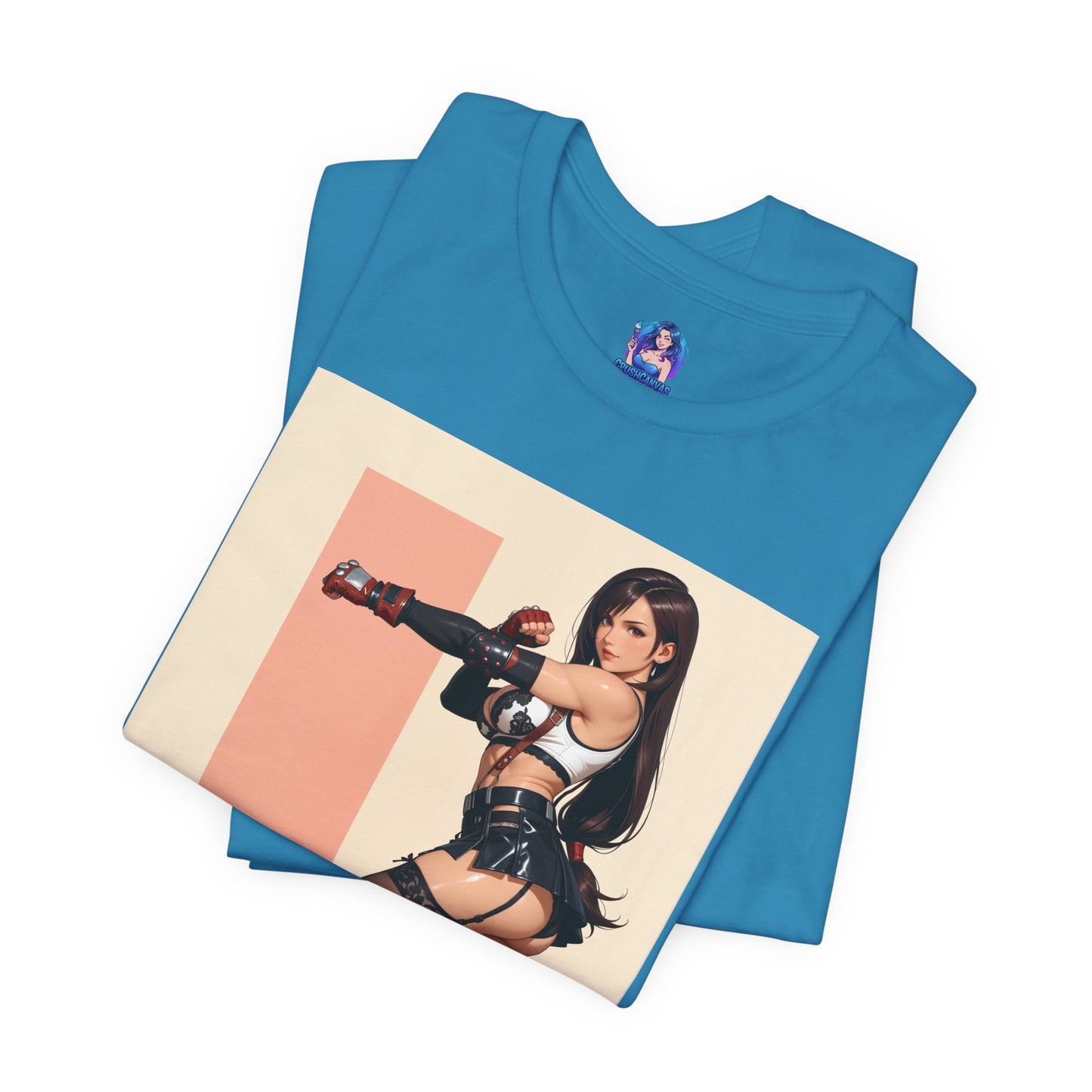 Tifa Lockhart Grafik-T-Shirt | Final Fantasy VII T-Shirt für Otaku- und Gamer-Fans | Sexy Heldinnen-Shirt