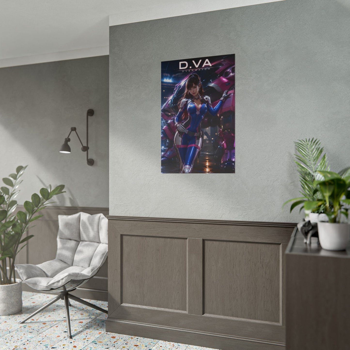 D.VA Overwatch Poster, Gaming Poster, Sci Fi Wall Art, Room Decor