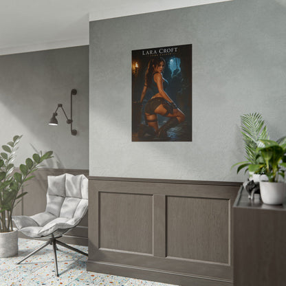 Lara Croft Poster, Tomb Raider Wall Art, Adventure Print, Gamer Decor