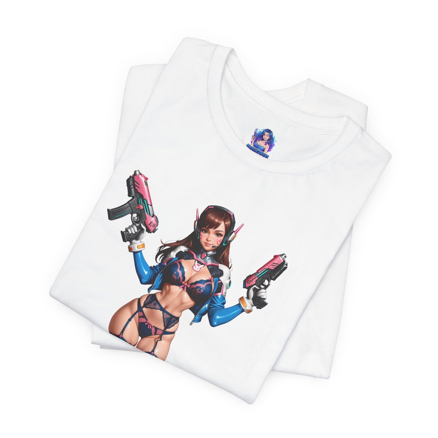 Графічна футболка D.Va | Аніме-футболка Overwatch для геймерів та стрімерів | Мила футболка Waifu