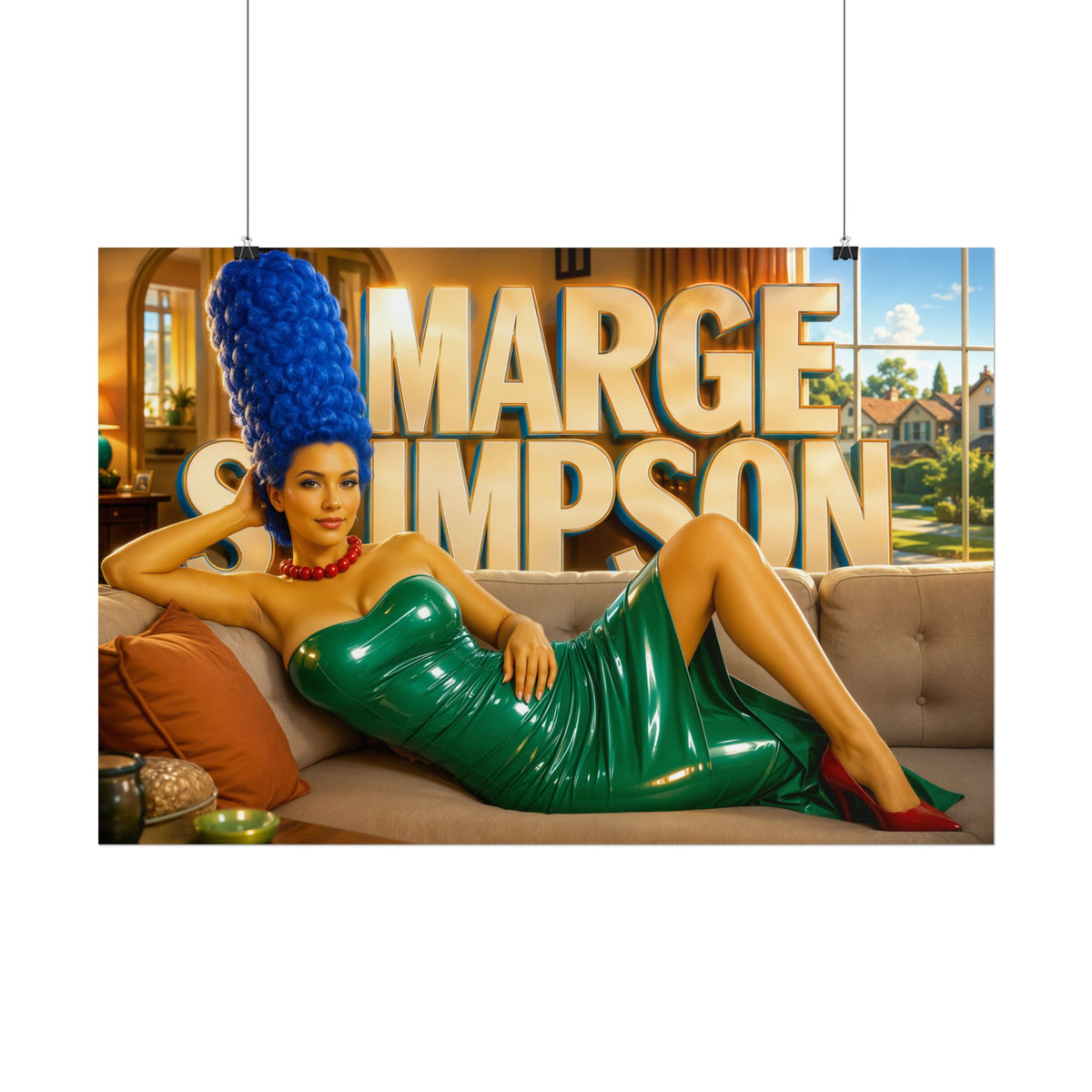Marge Simpson The Simpsons Poster Cartoon Wall Art Room Decor Collectible Print