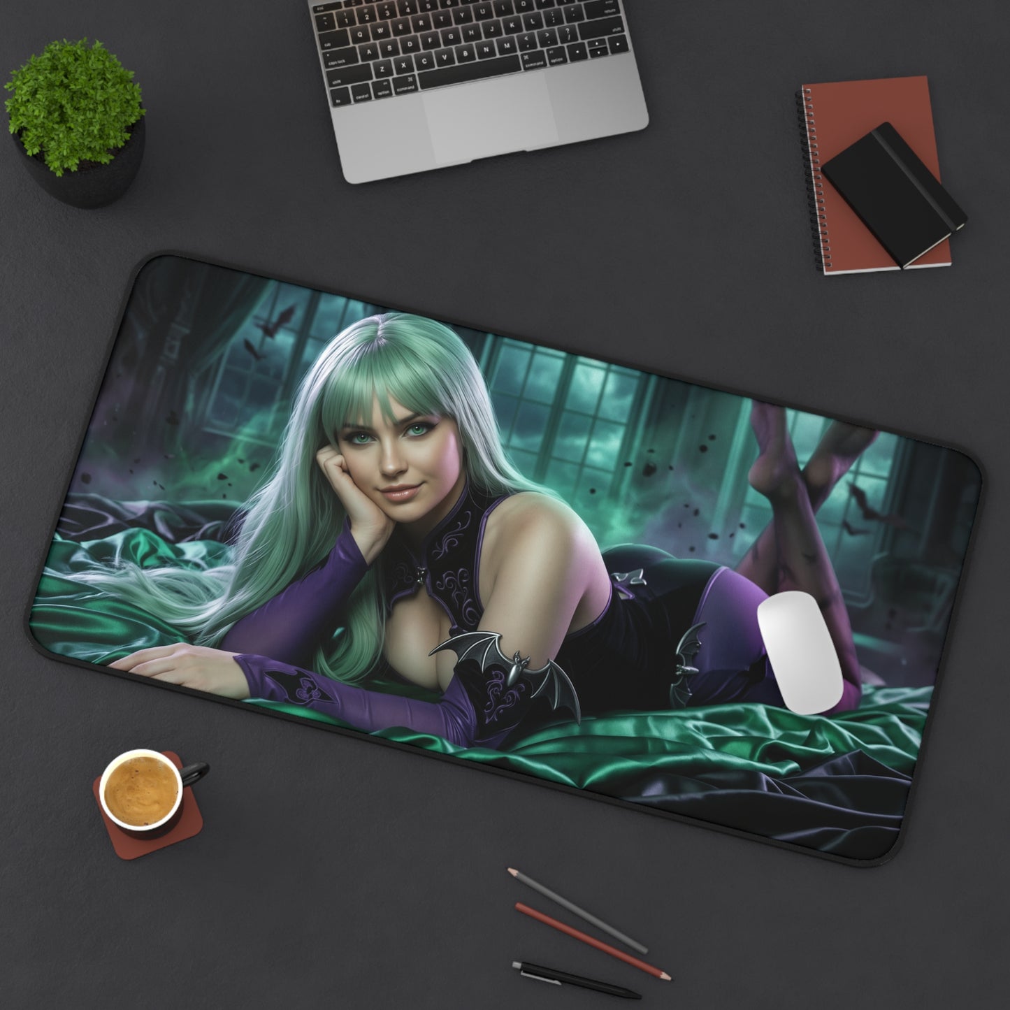 Darkstalkers Mouse Pad, Morrigan Desk Mat, Anime Decor XXL