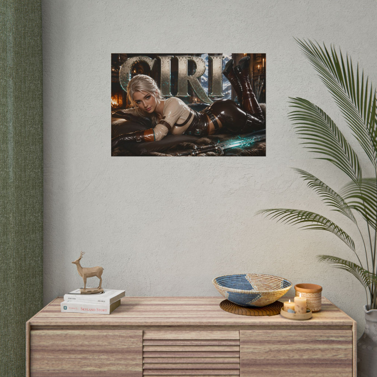 Gaming Wall Art Ciri The Witcher Poster Game Room Decor Gamer Gift Print