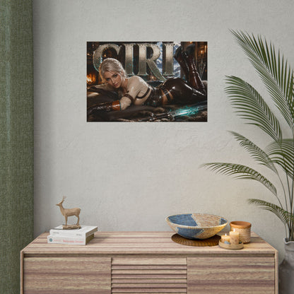 Gaming Wall Art Ciri The Witcher Poster Game Room Decor Gamer Gift Print