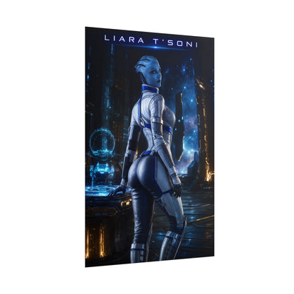 Liara Mass Effect Poster Asari Gaming Wall Art Print Decor