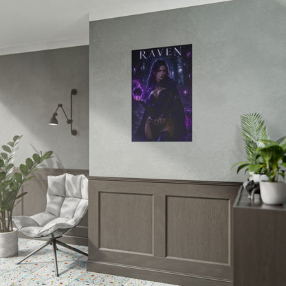 Raven Poster, Teen Titans Wall Art, DC Comics Print, Fantasy Decor