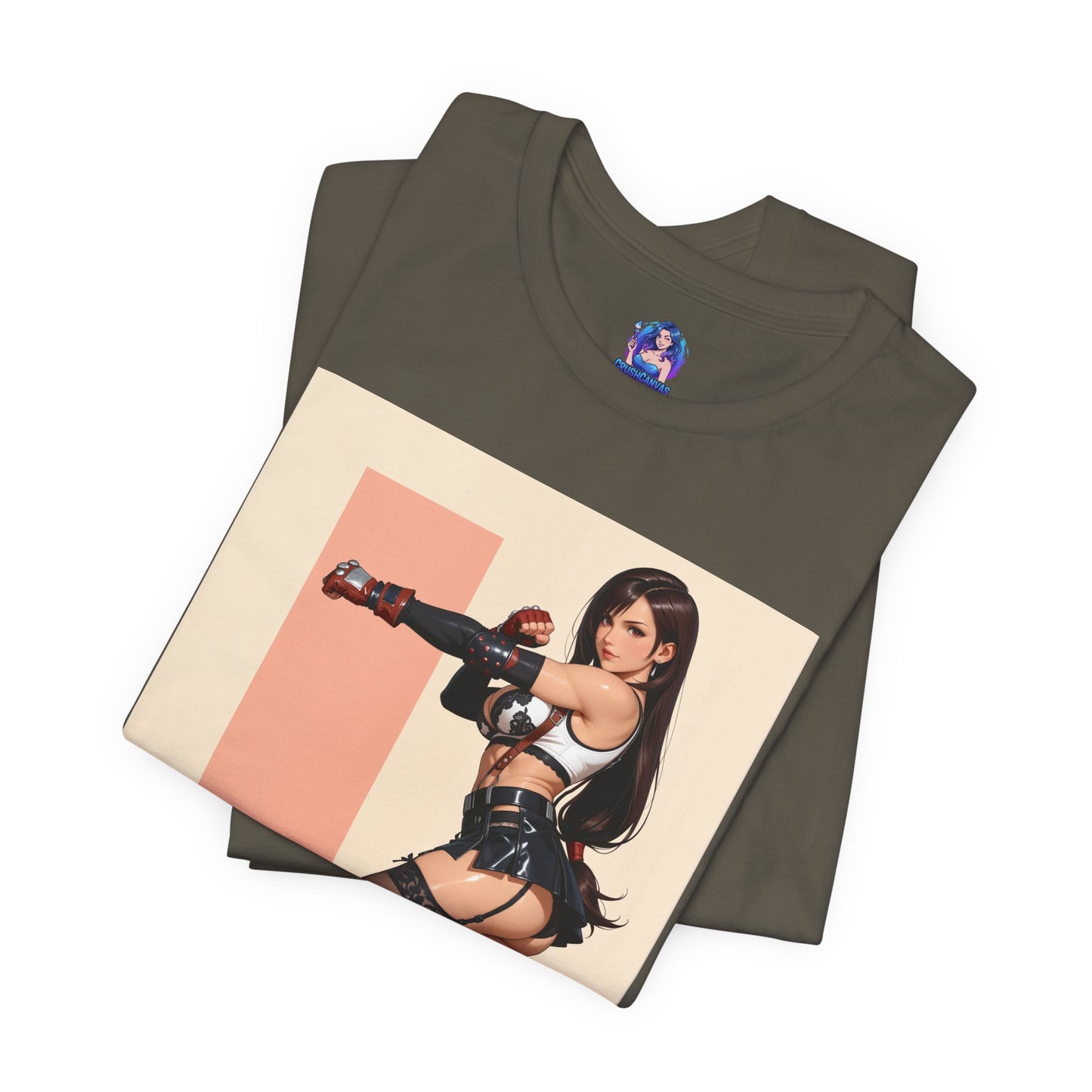 Tifa Lockhart Grafik-T-Shirt | Final Fantasy VII T-Shirt für Otaku- und Gamer-Fans | Sexy Heldinnen-Shirt