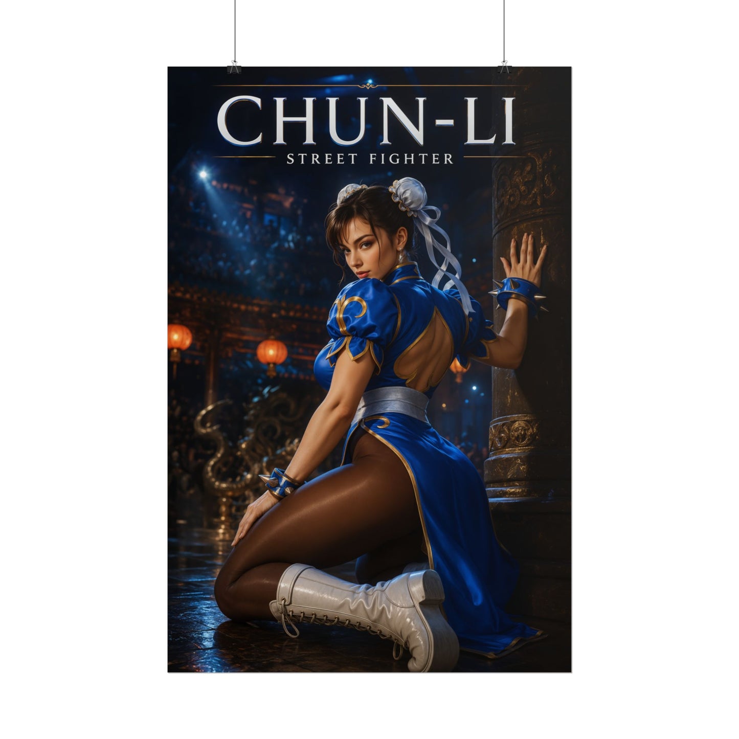 Chun-Li Poster, Street Fighter Wall Art, Gaming Print, Pin Up Decor