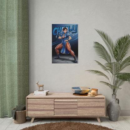 Chun Li Street Fighter Poster, Street Fighter Wall Art Print, Fighting Game Girl Decor, Gamer Room Wall Art, Gift