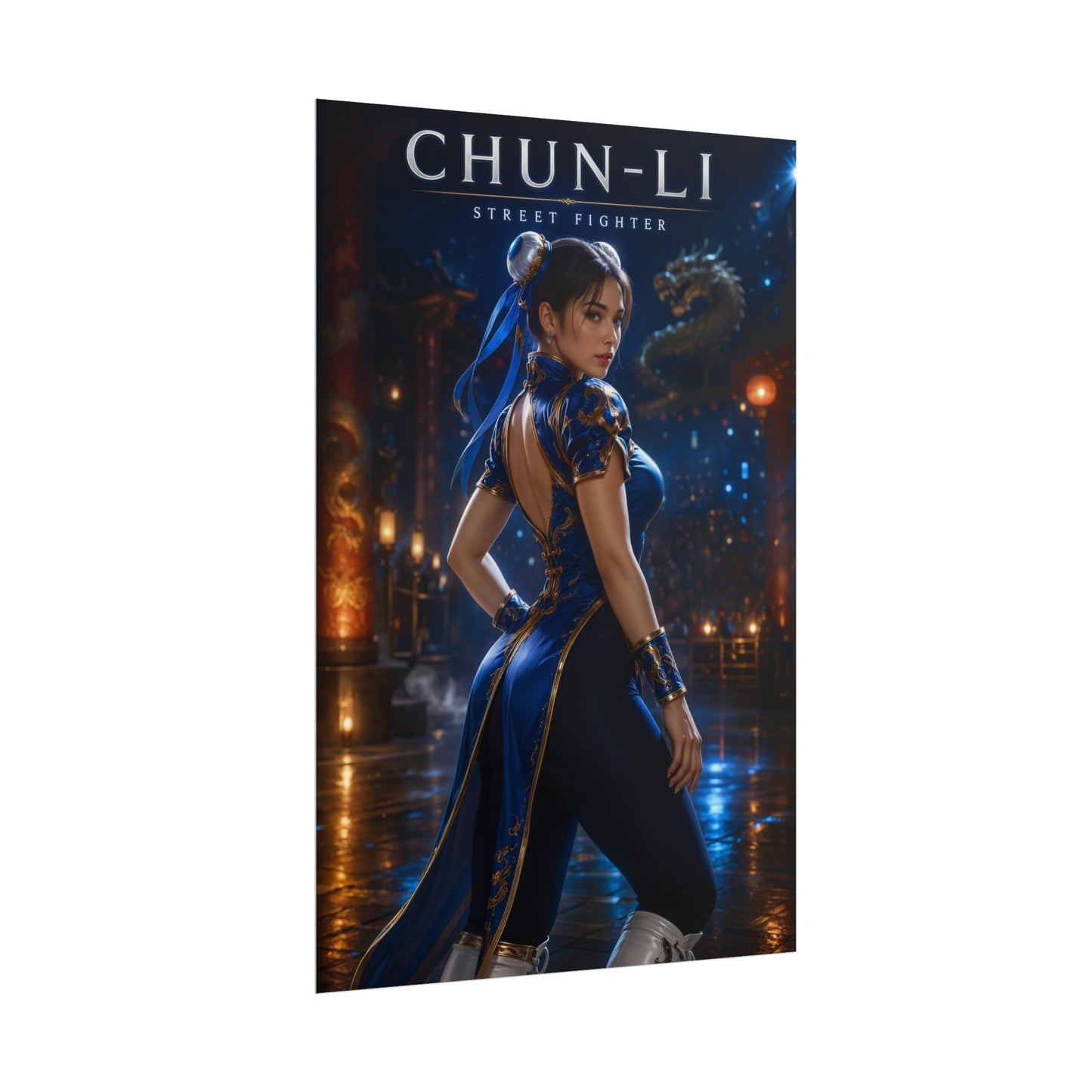 Chun-Li Poster, Street Fighter Wall Art, Gaming Poster, Gamer Decor