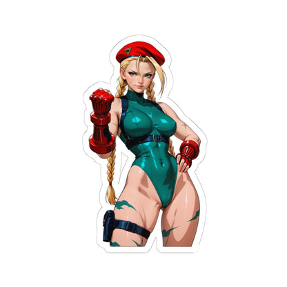Cammy White Sticker – Street Fighter Vinyl Sticker for Laptops & Indoor Decor