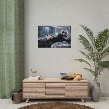2B Nier Automata Poster, Anime Wall Art, Gaming Poster, Room Decor