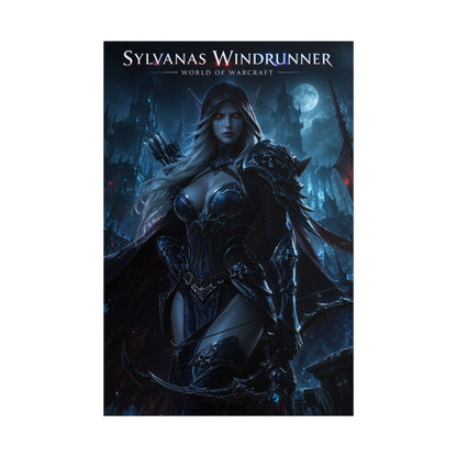 Sylvanas Windrunner Poster, Warcraft Wall Art, Fantasy Print, Gamer Decor