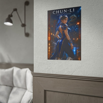 Chun-Li Poster, Street Fighter Wall Art, Gaming Poster, Gamer Decor