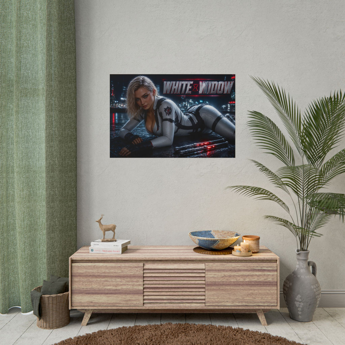 White Widow Character Poster Comic Style Wall Decor Bedroom Collector Gift