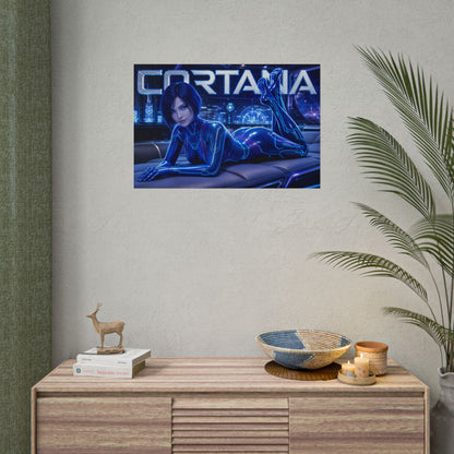 Cortana Halo Poster Gaming Wall Art Gamer Room Decor Collectible Print