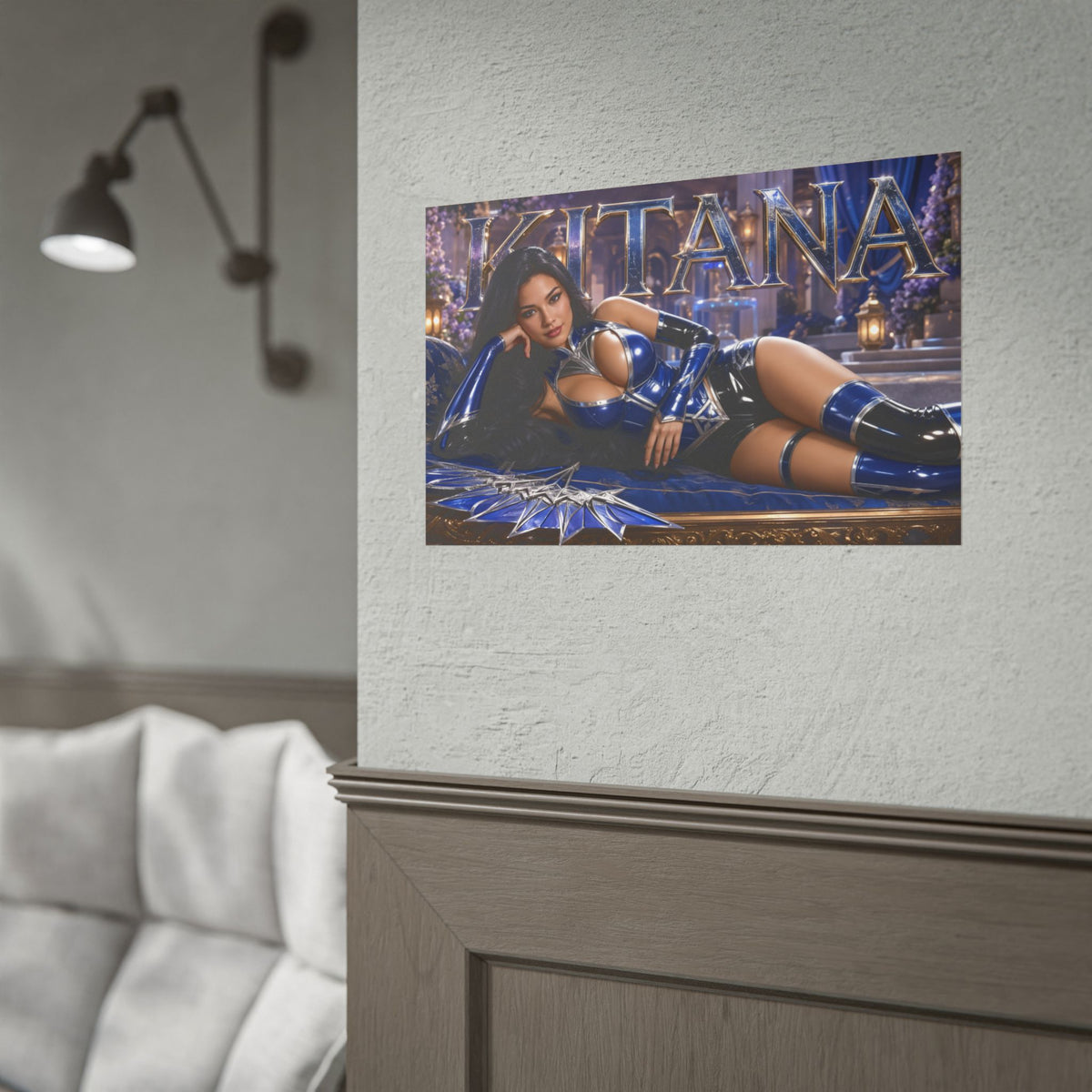 Game Room Decor Kitana Mortal Kombat Poster Gaming Wall Art Character Print