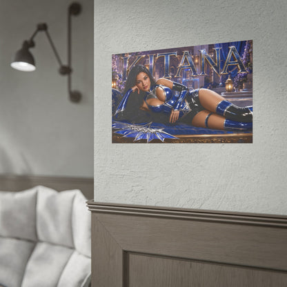 Game Room Decor Kitana Mortal Kombat Poster Gaming Wall Art Character Print