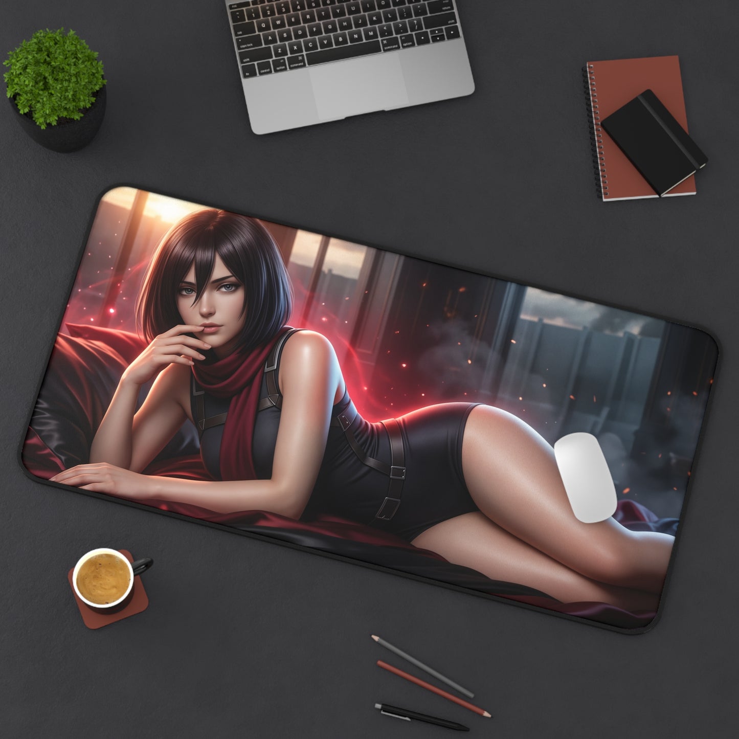 Attack on Titan Mouse Pad, Mikasa Desk Mat, Gamer Gift XXL