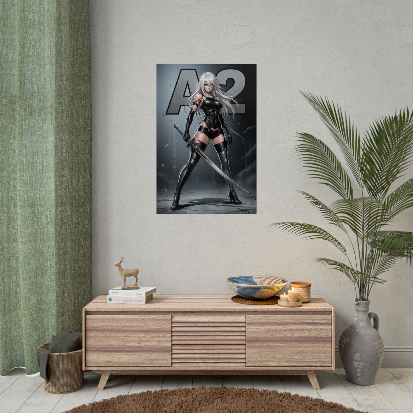 A2 Nier Automata Poster, Nier Automata Wall Art Print, Battle Android Girl Decor, Sci Fi Game Art, Gamer Gift