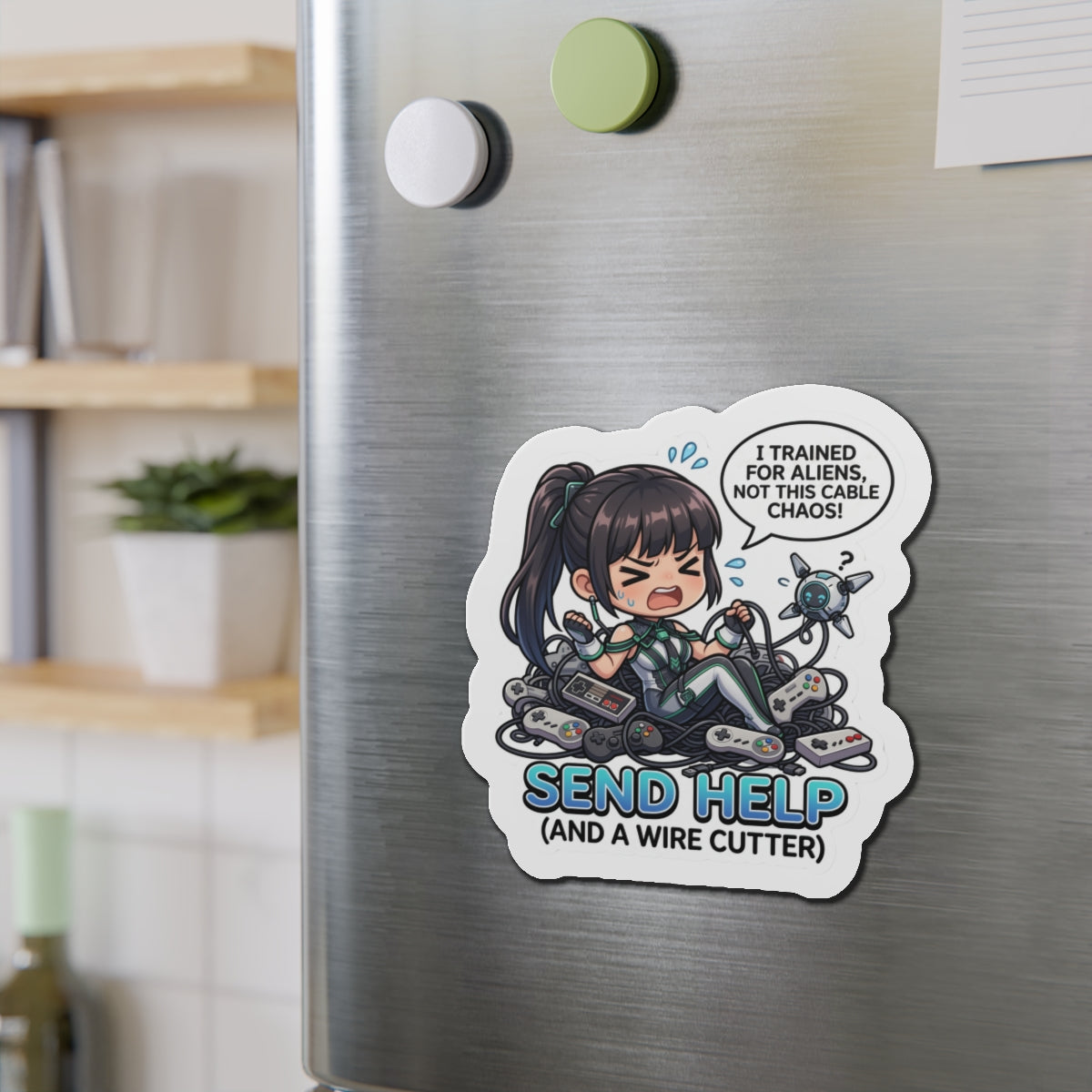 Eve Stellar Blade Magnet – Anime-Sci-Fi-Mädchen-Kühlschrankmagnet, futuristische Dekoration