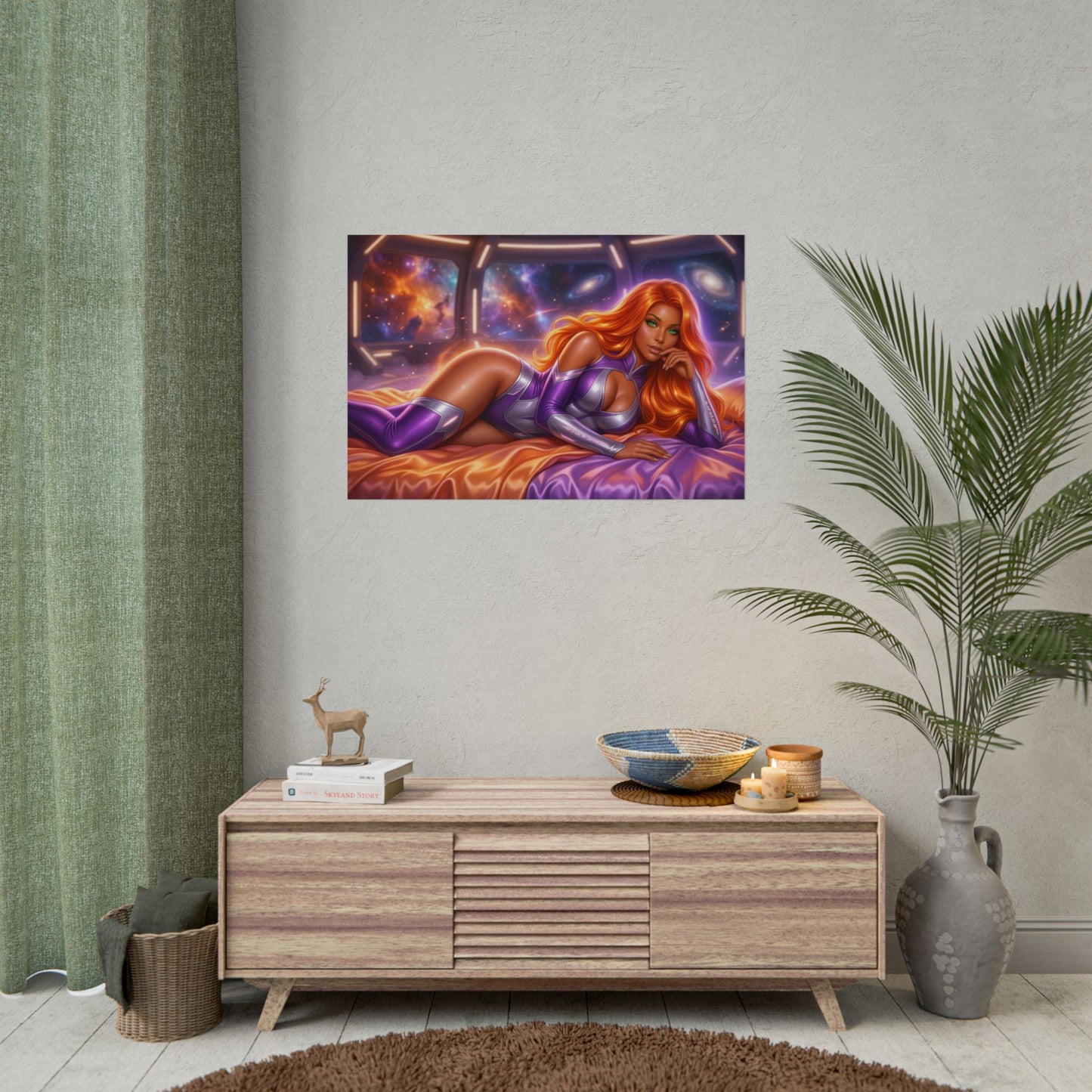 Starfire Poster, DC Comics Wall Art, Fantasy Print, Gamer Decor