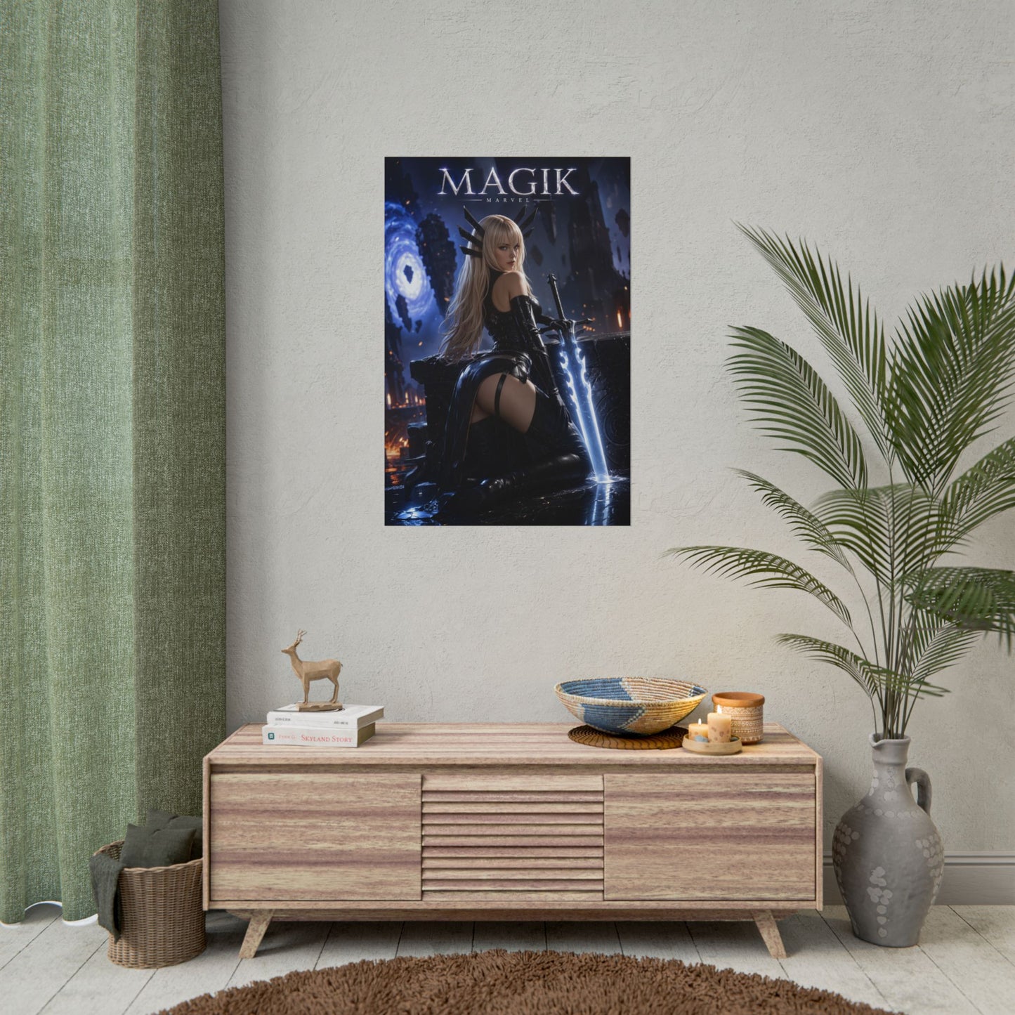Magik Poster, Marvel Wall Art, Comic Book Print, Fantasy Decor