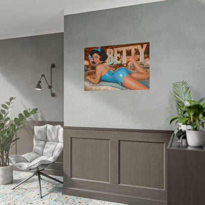 Betty Rubble The Flintstones Retro Poster Cartoon Wall Art Room Decor