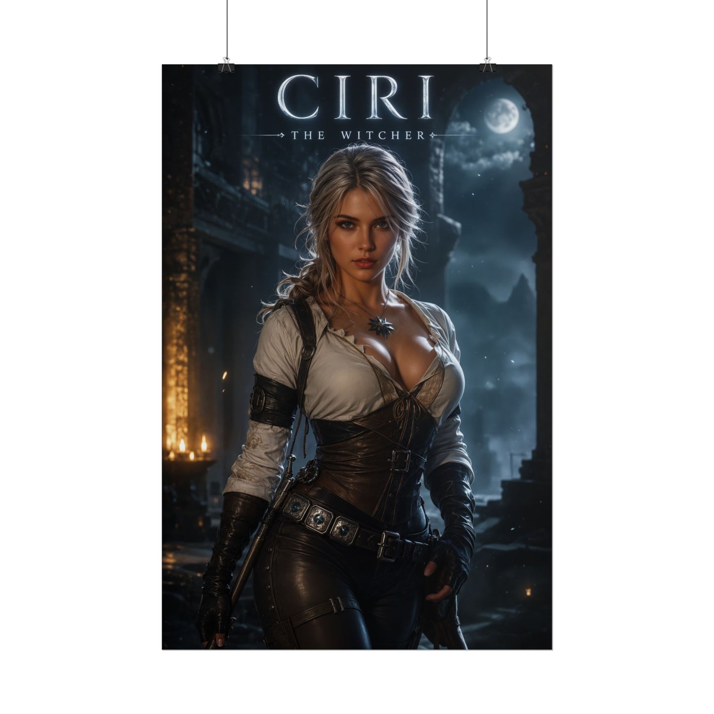 Ciri Poster, The Witcher Wall Art, Fantasy Art Print, Room Decor
