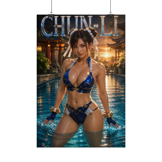 Gaming Wall Art Chun Li Street Fighter Poster Bedroom Game Room Decor Art Print