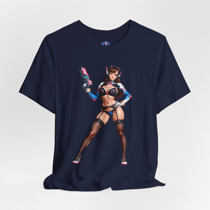 D.Va-T-Shirt | Overwatch-Gamer-Shirt für Otakus und E-Sport-Fans | Waifu-Grafik-Shirt
