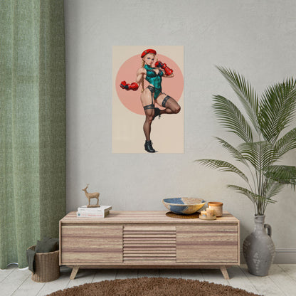 Плакат Кеммі Вайт, художній принт дівчини з аніме "Street Fighter", декор стін кімнати для геймерів