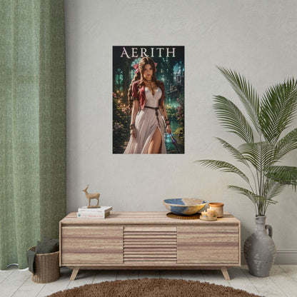 Final Fantasy VII Aerith Gainsborough Poster Gaming Wall Art