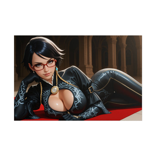 Настінне мистецтво фентезійного вайфу | Аніме-постер Байонетта для ігрової кімнати або кімнати