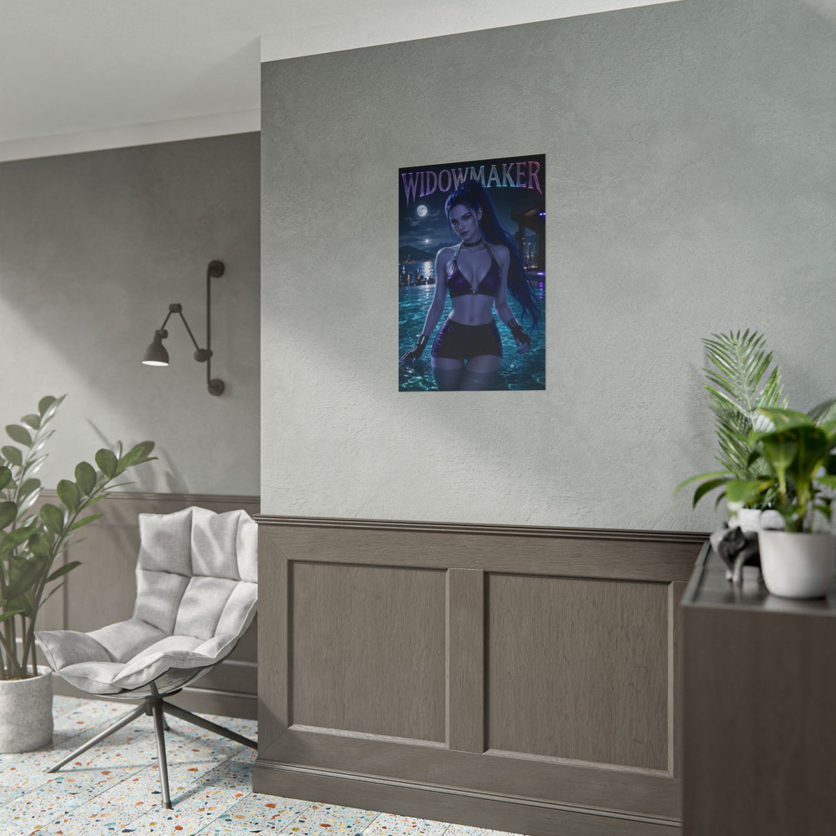 Gaming Wall Art Widowmaker Overwatch Poster Bedroom Game Room Decor Art Print