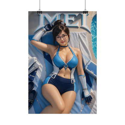 Mei Overwatch Gaming Poster Wall Art Gamer Room Decor Collectible Print