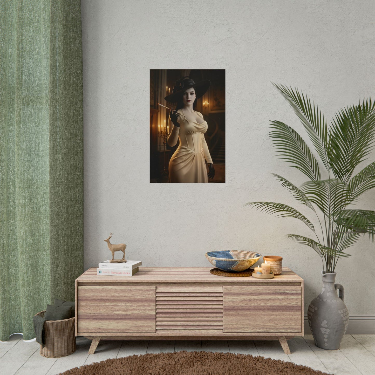 Lady Dimitrescu Resident Evil Poster, Resident Evil Wall Art Print, Vampire Lady Decor, Horror Game Art, Gamer Gift