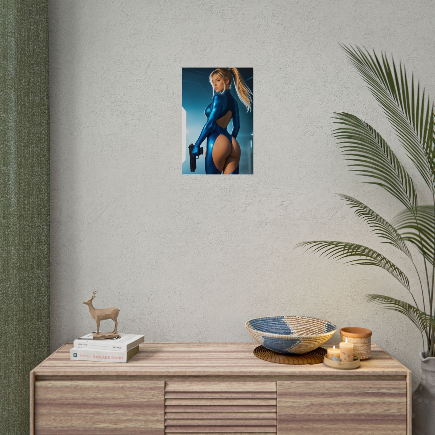 Настінний художній принт Самус Аран, футуристичний плакат Вайфу, декор кімнати для дівчини з аніме