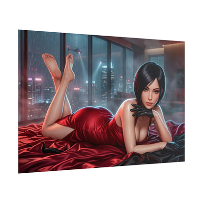 Resident Evil Poster, Ada Wong Wall Art, Gaming Print, Pin Up Decor