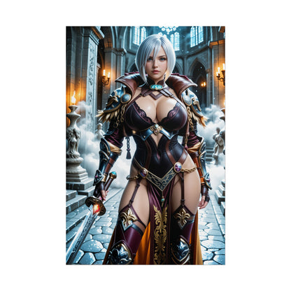 Постер у жанрі фентезійного аніме | Настінний художній принт Айві Валентайн Вайфу для геймерів
