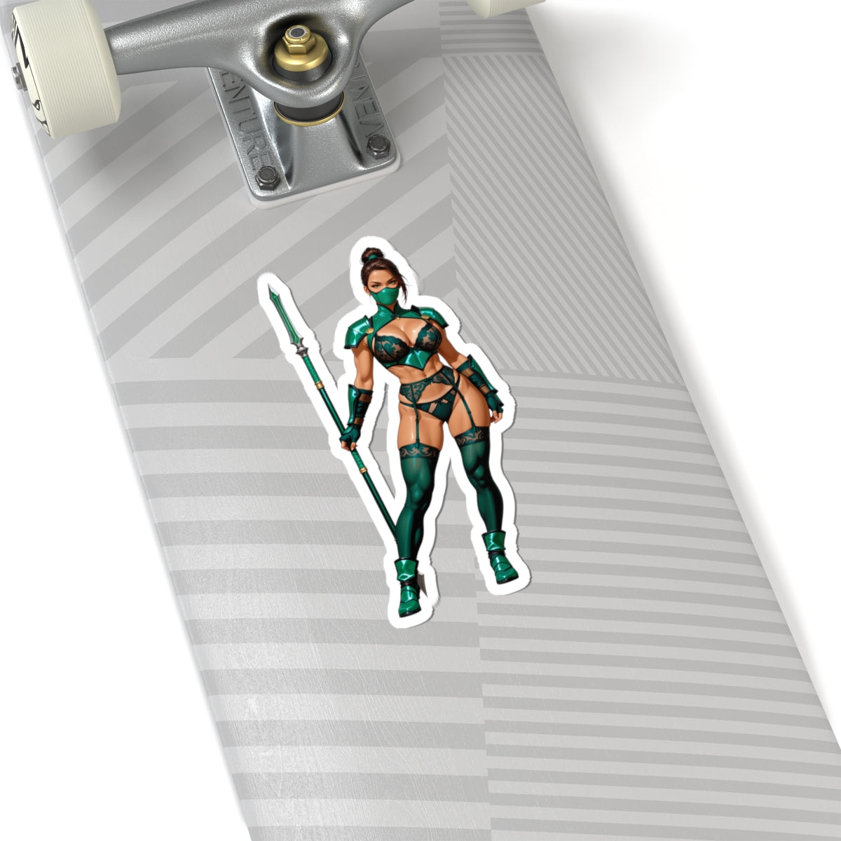 Jade-Aufkleber – Ninja-Krieger-Vinylaufkleber für Laptops und den Innenbereich