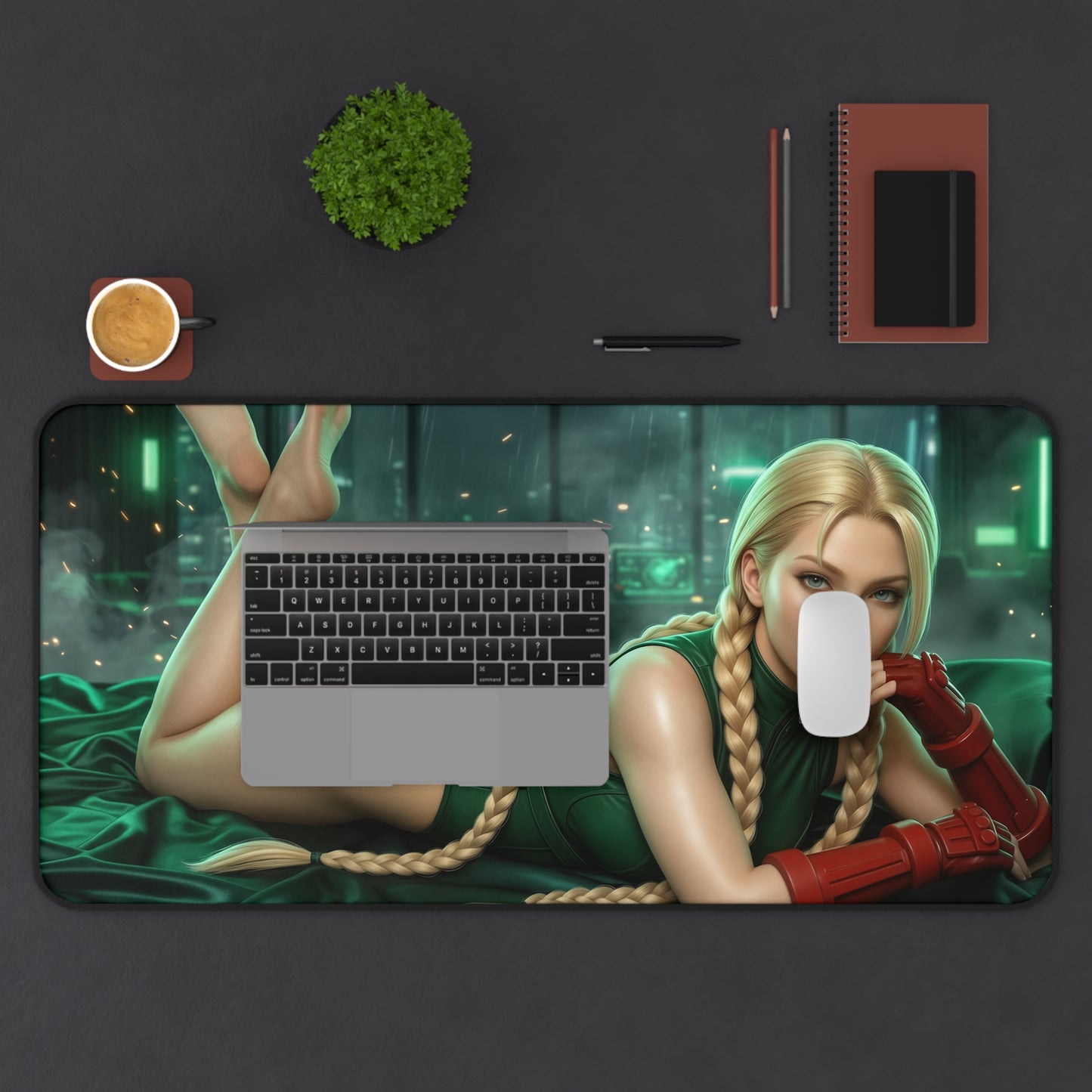 Street Fighter Mouse Pad, Cammy Desk Mat, Gamer Gift XXL