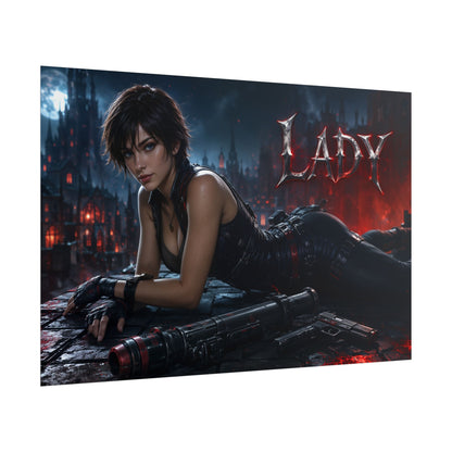 Lady Devil May Cry Gaming Poster Wall Art Gamer Room Decor Collectible Print
