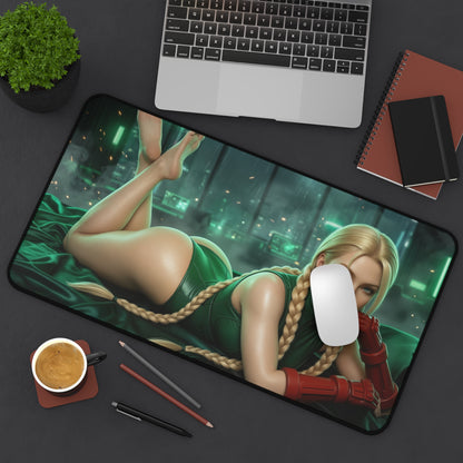 Street Fighter Mouse Pad, Cammy Desk Mat, Gamer Gift XXL